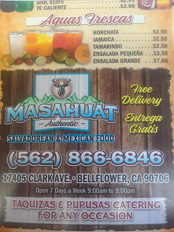 Masahuat Restaurant - salvadorian restaurant near me en Bellflower, California